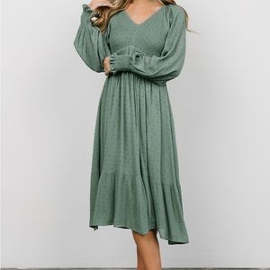 Baltic Born Lainey smocked dotted midi dress 1XL